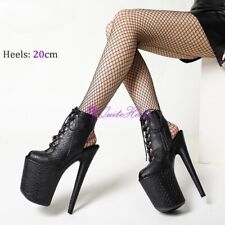 New Black Sexy 20cm Peep Toe