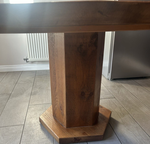 Solid round oak - stained, dining