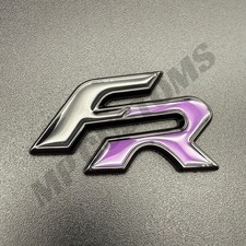 Gloss Black & Purple FR Badge