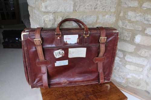 Vintage leather portmanteau - leather,