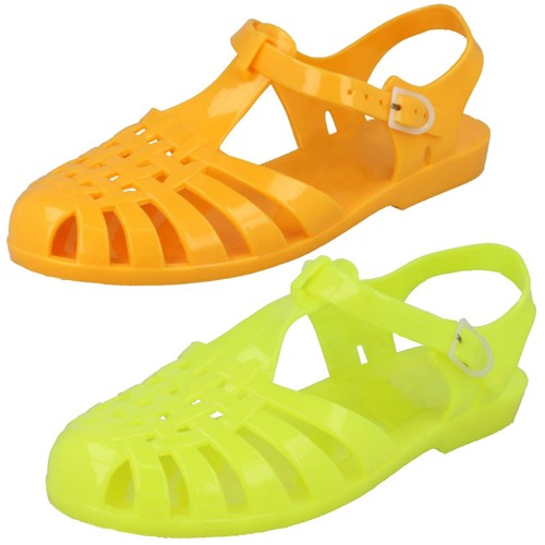 Ladies spot jelly sandals - on,