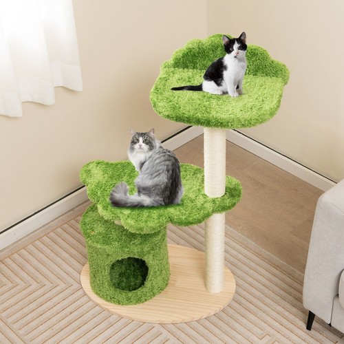 Wooden cat tree 97cm - wooden,