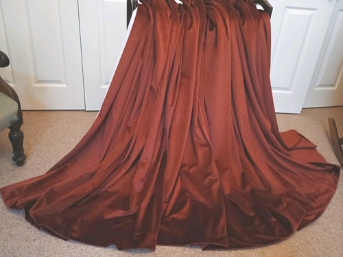 Velvet look wide curtains - velvet,