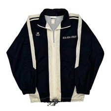 Kaepa Striped Windbreaker - XS Black Nylon