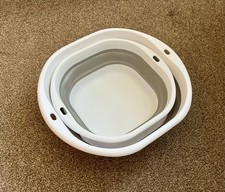 2Pcs Set Foldable Basins - Versatile for Face,Vegetables, Underwear & Feet Soak