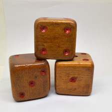 3 x large oversize dice wooden