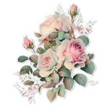 Watercolour Rose Stickers -