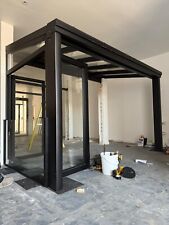 VERANDA PERGOLA GLASS ROOF GARDEN ROOM LEAN TO SHELTER CANOPY ALUMINIUM SHUTTER