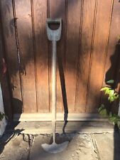 Vintage Wooden D Handled Garden Lawn Edging Tool