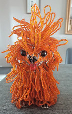 Hand-Crafted Novelty Glass Bead & Wire Dog Poodle Yorkshire Terrier? E336