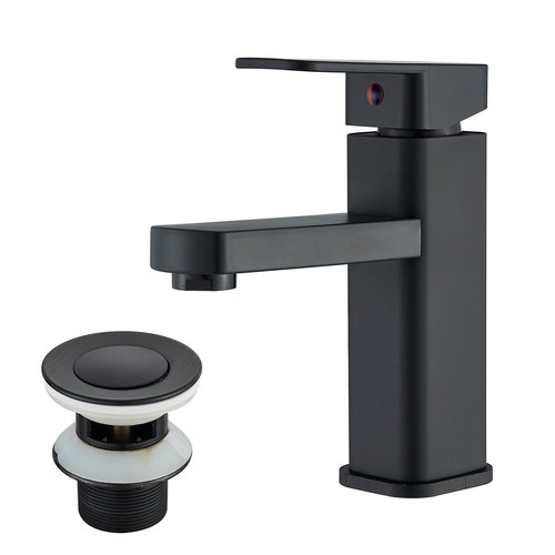 Bathroom sink tap black - bathroom,