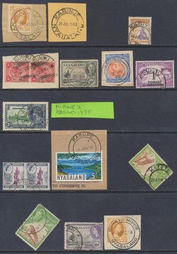 Nyasaland postmarks kgv - postmarks,