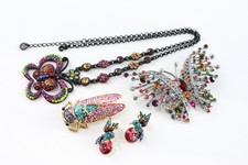 Butler & Wilson Jewellery Rhinestone Locust Necklace Signed Branded x 4