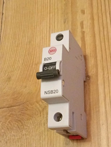 Wylex nsb20 amp type mcb - b,
