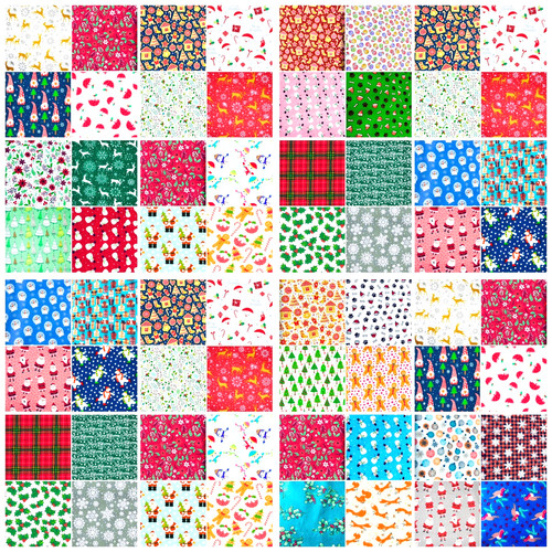 Christmas poly cotton - poly, fabric