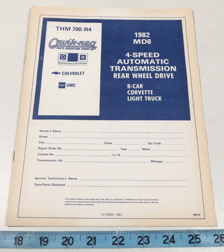 1982 md8 speed - md8, automatic