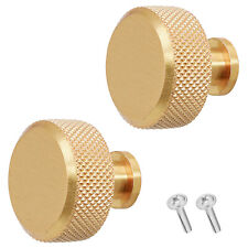 2x DecorAndDecor Amelia Knurled 35mm Round Kitchen Cabinet Furniture Knobs