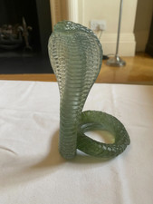 Daum France Cobra – Vert Glass Sculpture | Signed | With Original Box & Papers