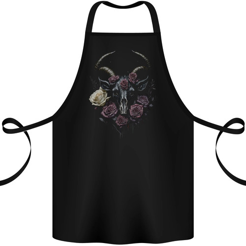 Goat skull with - roses, gothic