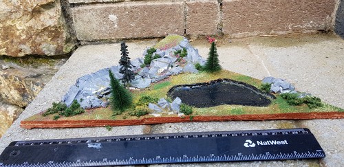 Gauge lake and rocks diorama - lake,
