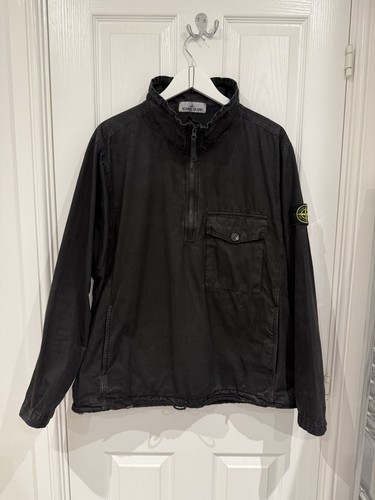 Stone island black smock - stone,