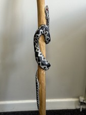 Handmade Snake Walking Stick 54 Inches Long. Pine Wood, Waxed. Adder Snake, UK