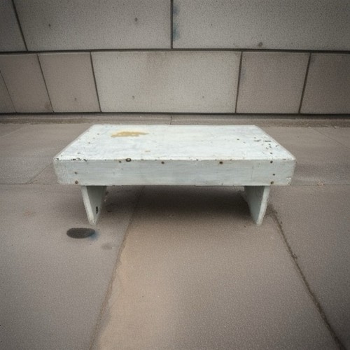 Vintage wooden bench stool - vintage,
