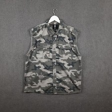 BRANDIT Gilet Mens 2XL Grey Camouflage Digital Camo Vest Jacket Military Utility