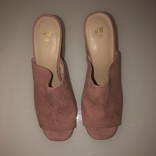 Pink court shoes heels - hm, faux
