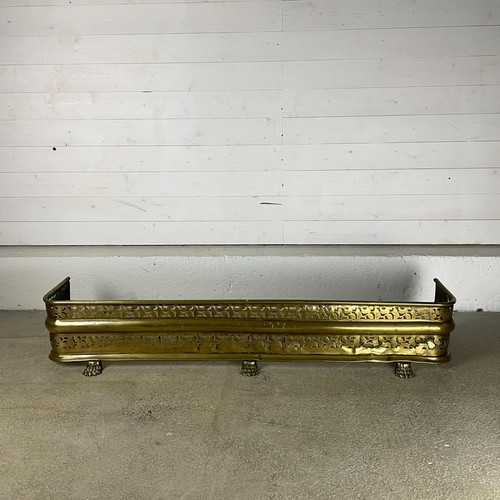 Victorian brass fender - fender, with
