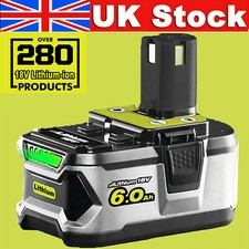 18V 6.0Ah Lithium Ion Battery For Ryobi P108 ONE+ Plus P104 RB18L50 RB18L40 UK
