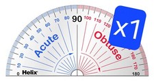 Helix Protractor Clear 180