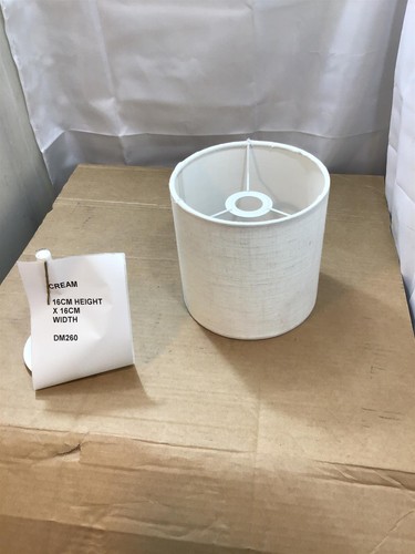 Cream drum lampshade 16cm - cream,