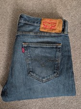 Levi’s 501 Men's Straight Leg Blue Jeans W34 L30 Red Tab
