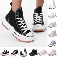 Ladies Women Chunky Sole Lace