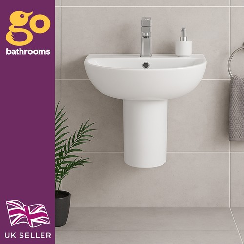 Sink basin semi - pedestal, one