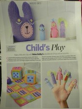Nursery Toys, Dice Finger Puppets Knitting Pattern