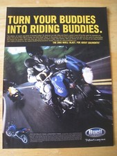 BUELL BLAST AMERICAN MOTORCYCLES RIDING BUDDIES 2002 ADVERT A4 FILE 33