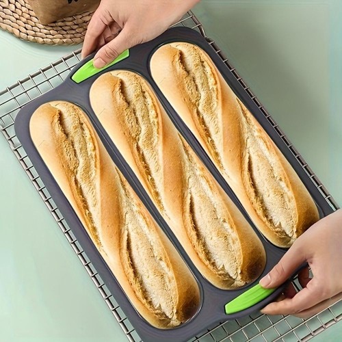 3slot baguette pan silicone - baguette,
