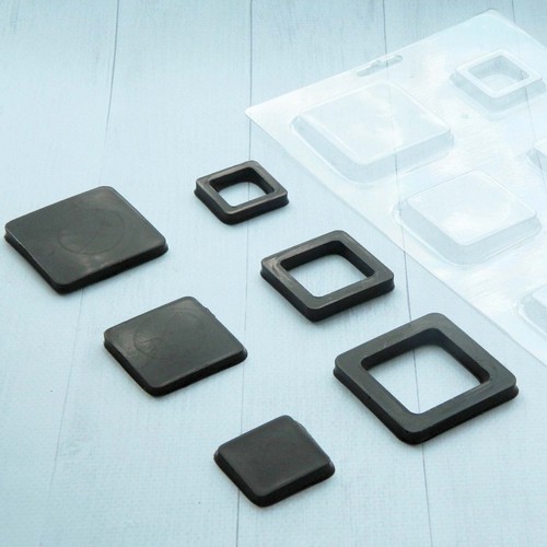 Chocolate candy mold squares - chocolate,