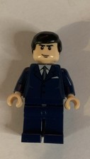 Lego Bruce Wayne Minifigure Navy/Dark Blue Suit 7783