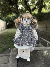 Hand Painted Horror Gothic Porcelain Victorian China Doll