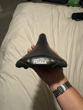 1990s Selle Italia Flite Titanium Leather Saddle, Vintage Bike Saddle