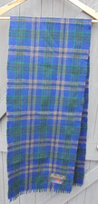 KINLOCH ANDERSON WOOL & ANGORA DARK TARTAN LUXURY SOFT SCARF