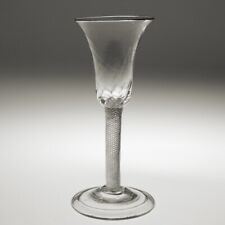 Georgian Air Twist Stem Wine Glass With Folded Foot c1750