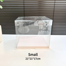 Christmas 6 Inch Clear Transparent PVC Cake Gift Wedding Plastic Boxes with Lid