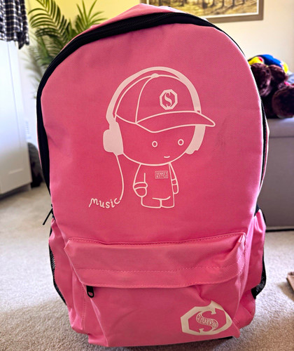 Pink kids wheeled trolley - pink,