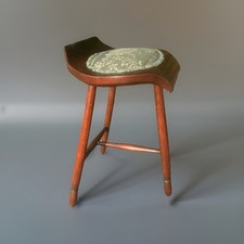 Antique Trapnell & Gane three legged stool featuring makers mark