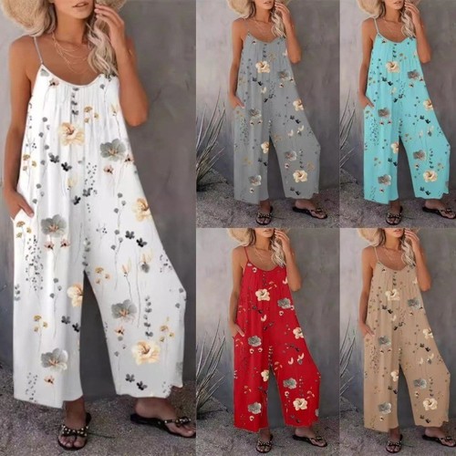 Ladies print overalls - ladies,