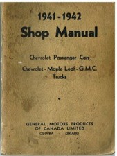 CHEVROLET CARS MAPLE LEAF/GMC TRUCKS CANADIAN WW2 ERA ORIG. '41-42 REPAIR MANUAL